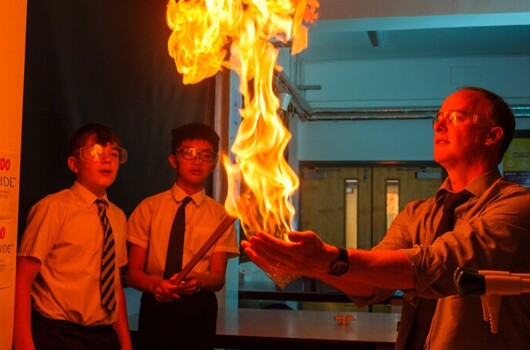 Beverley Grammar Students in Science lesson
